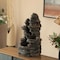 Gardenised Cascading Electric Powered 4-Tier Rock Water with LED Lights Fountain 24" QI004633 - alternate 2
